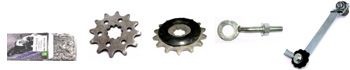 Chains, sprockets, chain tensioners