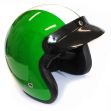 Jet Helm "Classic" grün/weiß Luxus, Gr. M (57-58)