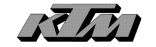 Aufkleber KTM 126x37mm silber/schwarz