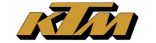 Aufkleber KTM 126x37mm gold/schwarz