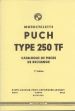 Liste de pièces de rechange Puch 250 TF