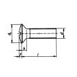 Linsensenkkopfschraube M6x60, DIN 964