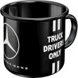 Emaille Becher "Mercedes Benz Truck – Drivers Only"