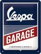 Blechschild "VESPA - Garage"