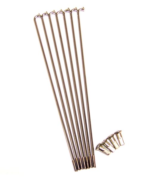 Speichenset M3x208 105° mit Nippel, chrom (36 Stk)