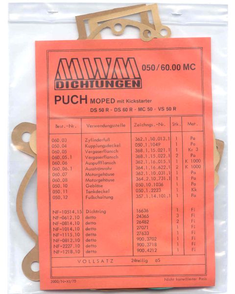 Dichtungssatz DS50R/DS60R, MC50/60