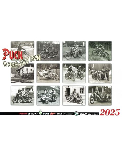 Kalender, Vorkrieg, Vorkriegkalender, Motorradkalender, wand, wandkalender, 0.090.16
Puch Kalender 2025