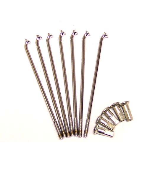 Speichenset M3x103 123° mit Nippel, chrom (36 Stk)