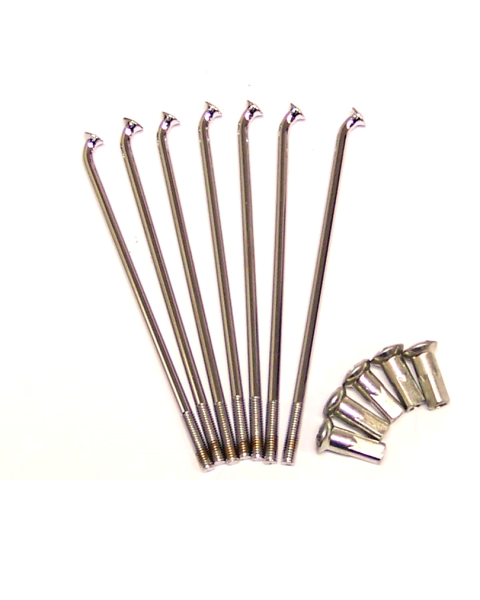 Speichenset M3x143 95° mit Nippel, chrom (28 Stk)