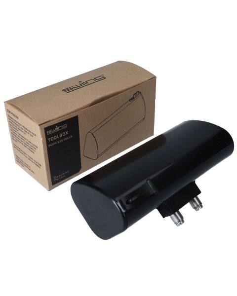 Werkzeugkasten; swiing revival; ESGE; schwarz; Mofa; Moped; Boardwerkzeug; Werkzeugbox; Puch; X30 Velux; universal; Befestigung; Schrauben; Klemmplatte; Distanzbüchsen; Ersatzteil; nostalgisch; Retro; hochwertig; Verarbeitung; Zubehör; Aufbewahrung; Staur