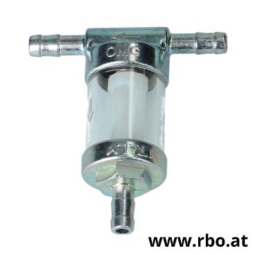 T- Stück Benzinfilter Metall/Glas 6mm - RBO Stöckl