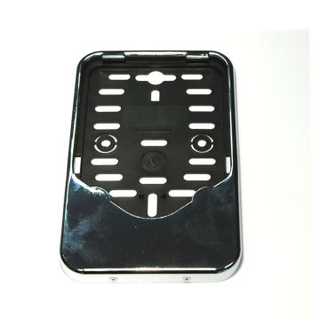 Nummerntafelunterlage Moped Chrom