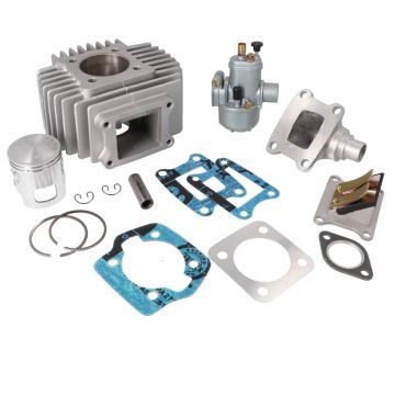 Puch; Athena AJH; 70ccm Zylinder; 45mm Zylinder; Membransteuerung; AMAL Vergaser; 17mm Vergaser; Puch E50; Zylinderkit; Puch Maxi; Puch Moped; Moped Tuning; Puch Ersatzteile; Nicasil Zylinder; Kobo Kolben; Ansaugstutzen; Membran Puch; E50 Zylinder; Puch 7