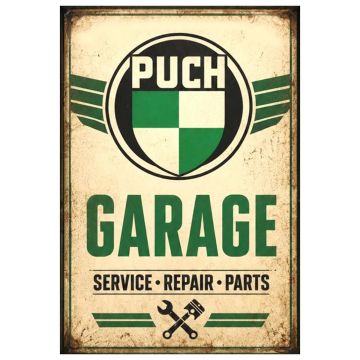 Puch; Werkstatt; Kühlschrankmagnet; Magnet; Kühlschrank; Vollmagnet; Johann; Museum; Retro; Vintage; Nostalgie; Dekoration; Geschenk; Geschenkidee; Sammlerstück; Souvenir; Motorrad; Moped; Oldtimer; Österreich Deco50.at