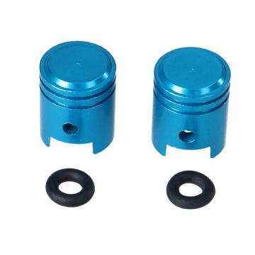 Ventilkappen Kolben blau, 1 Paar