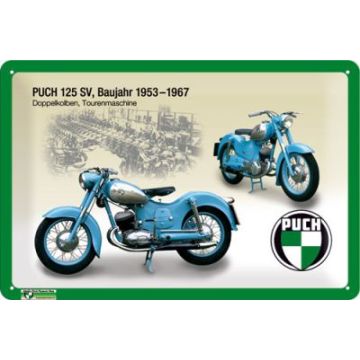 Blechschild "Puch 125 SV"
