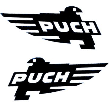 Abziehbild Puch350GS Tank schwarz (Paar)