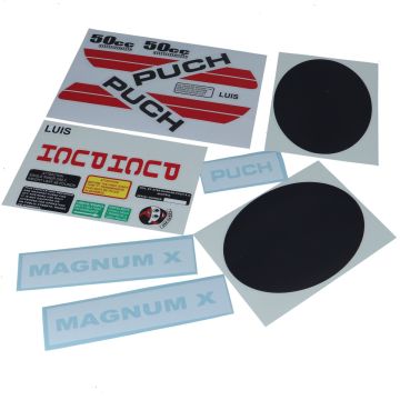 Komplettset Abziehbild, Puch Magnum X gelb