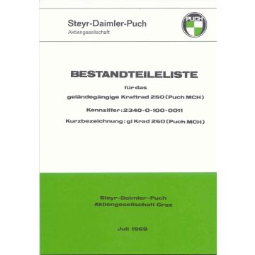 Ersatzteilliste Puch 250 MCH
