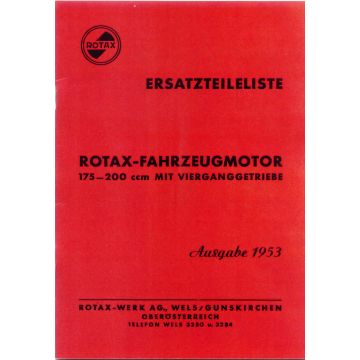Ersatzteilliste ROTAX Motor 175 u. 200 4gg.