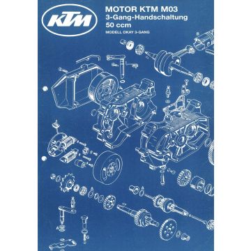 Poster A2, KTM, Motor M03 (3-Gang Handschaltung)