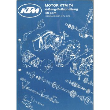 Poster A2, KTM, Motor T4 (4-Gang Fußschaltung)