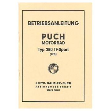 Zusatzbetriebsanleitung Puch 250 TFS