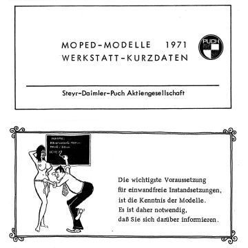 Moped- Werkstattdaten 1971