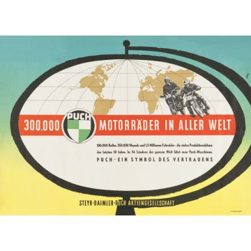 Poster "300.000 puch Motorräder"