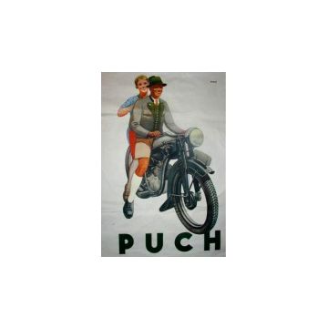 Poster Puch 200 mit Pärchen