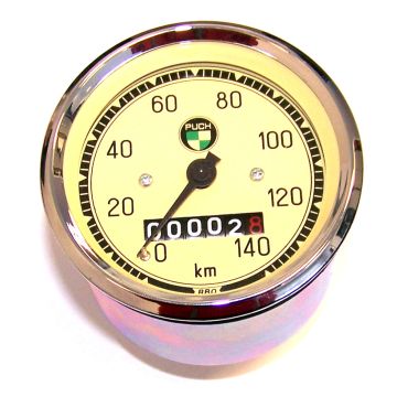 Tachometer 80mm 0-140km/h, RBO Nachbau