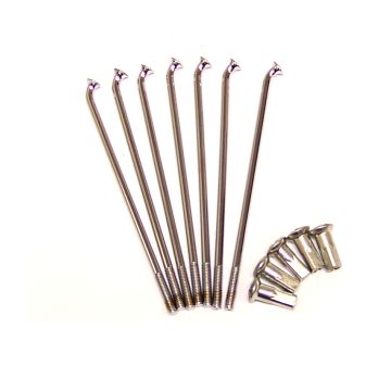 Speichenset M4x103 135° mit Nippel, chrom (36 Stk)