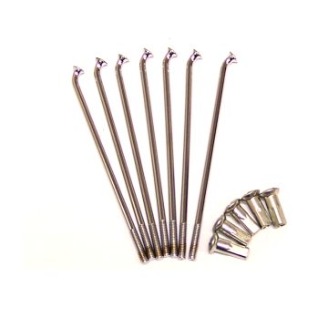 Speichenset M3x143 95° mit Nippel, chrom (28 Stk)