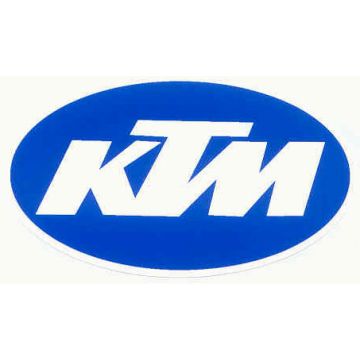 Aufkleber KTM oval blau/weiß
