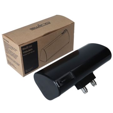 Werkzeugkasten; swiing revival; ESGE; schwarz; Mofa; Moped; Boardwerkzeug; Werkzeugbox; Puch; X30 Velux; universal; Befestigung; Schrauben; Klemmplatte; Distanzbüchsen; Ersatzteil; nostalgisch; Retro; hochwertig; Verarbeitung; Zubehör; Aufbewahrung; Staur