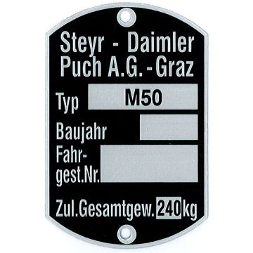Typenschild M50