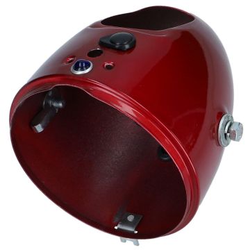 Scheinwerfergehäuse  Puch M50S, SE rot metallic (eckiger Tacho)