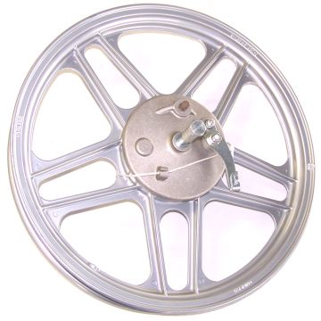 Vorderrad Turbo silbergrau mit Bremsankerplatte