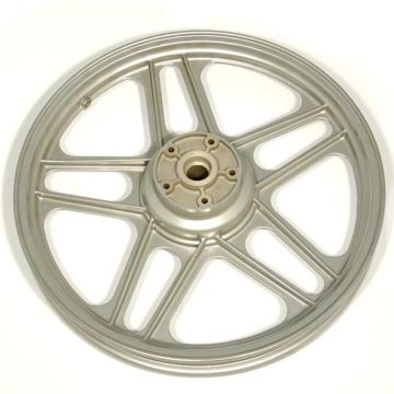 Hinterrad Turbo silbergrau. ohne Bremsankerplatte