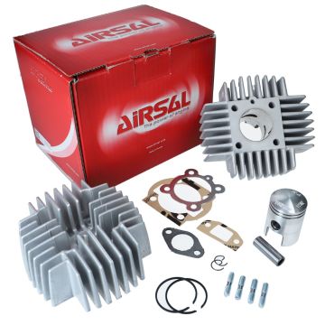 Airsal; 50 ccm; Zylinderkit; T6; NM; schnell; mit Zylinderkopf; Puch; Maxi; X30; E50; Z50; Mofa; Moped; Aluminium; 38 mm; Bohrung; Tuning; Ersatzteil; Kolben; Kolbenringe; Dichtungen; Komplettset; thermisch optimiert; verbesserte Kühlung; sportlicher; lan