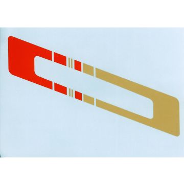 Tankabziehbild rot-gold Maxi (Paar)