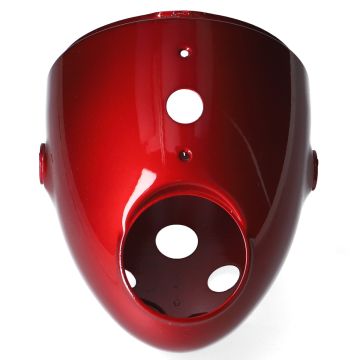 Scheinwerfergehäuse rot met. M125 ohne  Bohrung für Kontrollampe