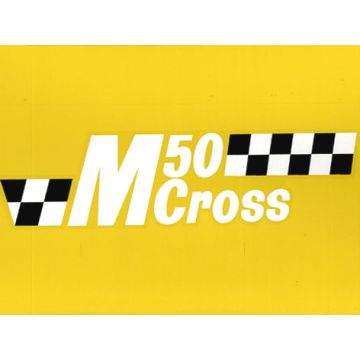 Abziehbild weiß M50 Cross