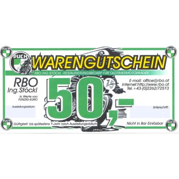 Gutschein RBO - Euro 50,--