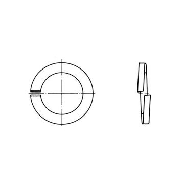 Sprengring M4 DIN127 verzinkt