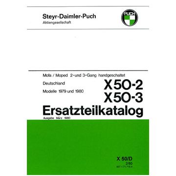 Ersatzteilliste Puch X50-2, X50-3
