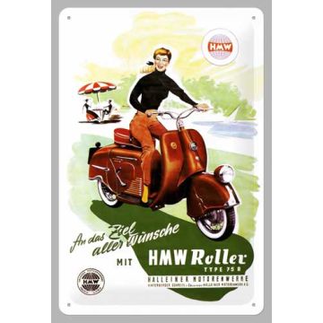 Blechschild "HMW 75R"