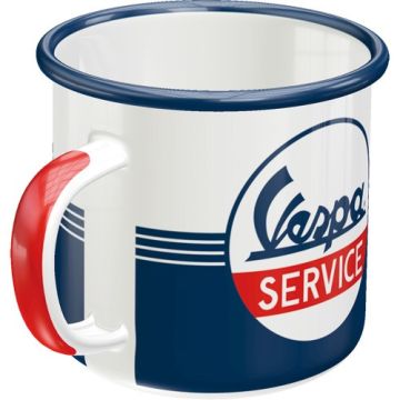 Emaille Becher "Vespa Service"