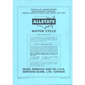 spares,  repair and user manual  Puch/Allstate  250 SG