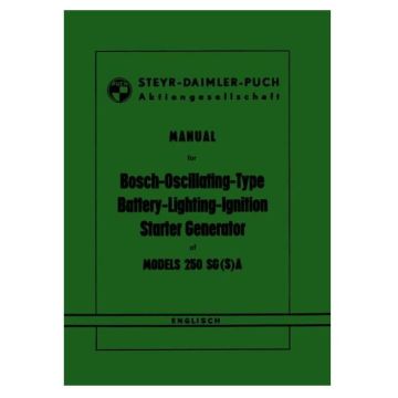 MANUAL FOR BATTERY-LIGHTING-IGNITION PUCH 250 SGA/SGSA